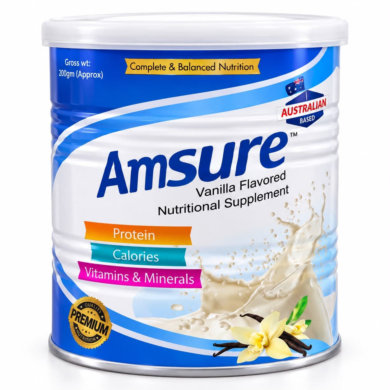 Amsure Vanilla Nutritional Supplement (Large Tin)