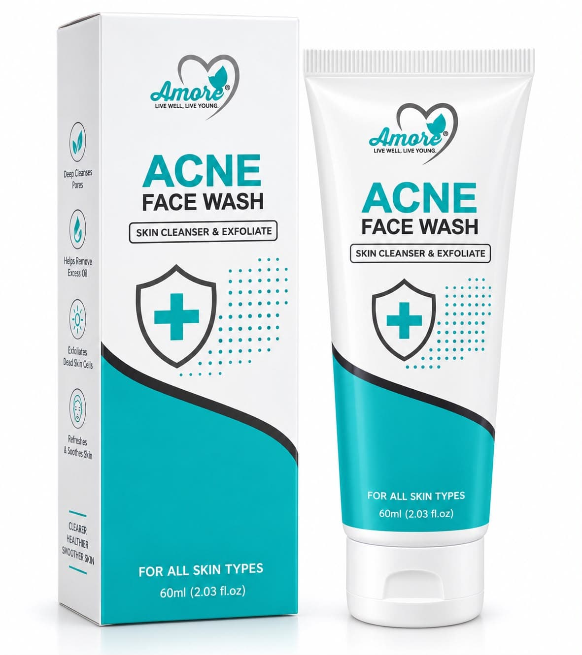 Acne Face Wash - Skin Cleanser & Exfoliate