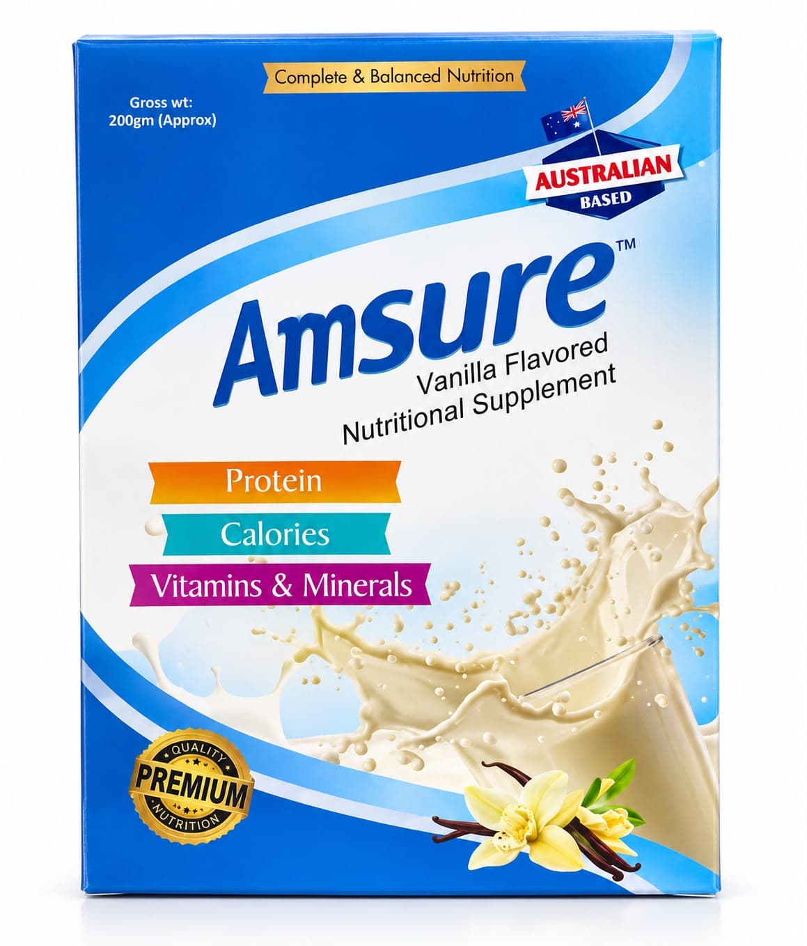 Amsure Vanilla Flavored Nutritional Supplement